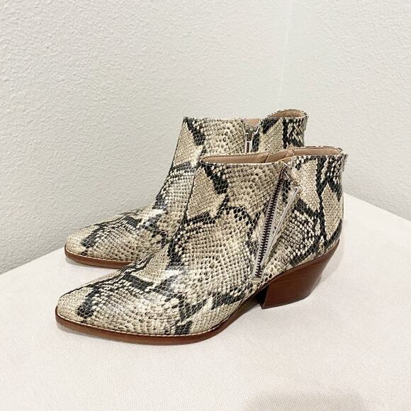 Sam Edelman Snake Skin Walden Booties boots size 8 - Picture 5 of 12